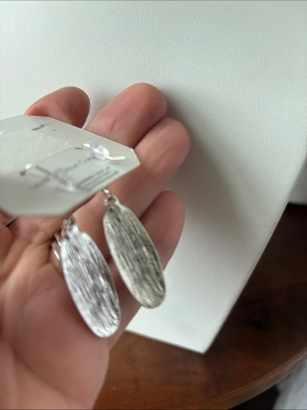 Juliet By Crystal Ave. oval ivory stone set in textured design,dangle,Western